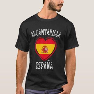 Spanien Flagge Herz Alcantarilla Stadt T-Shirt