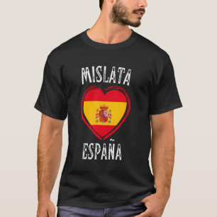Spanien Flagge Herz Mislata Stadt T-Shirt
