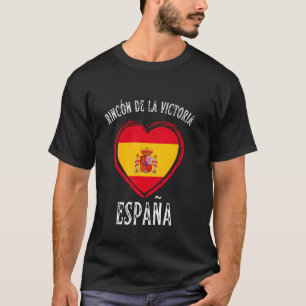 Spanien Flagge Herz Rincon De La Victoria Stadt T-Shirt