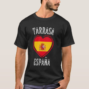 Spanien Flagge Herz Tarrasa Stadt T-Shirt
