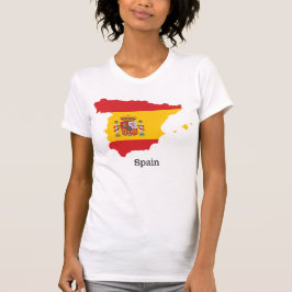 Spanien Flagge innerhalb der Karte Souvenir Design T-Shirt