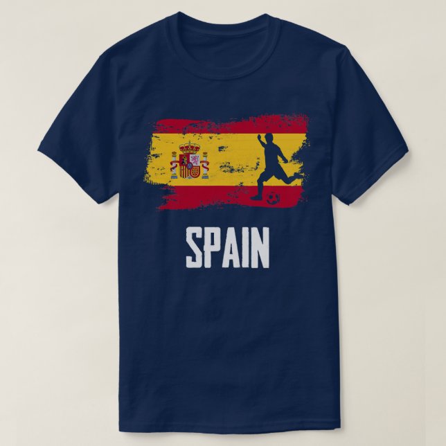 Spanien Flagge Jersey Spanisches Fußballteam Spani T-Shirt (Design vorne)