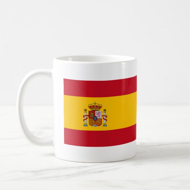 Spanien Flagge Kaffeetasse (Links)