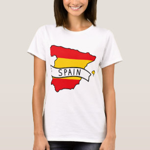 Spanien Flagge Karte Patriotischer spanischer Stol T-Shirt