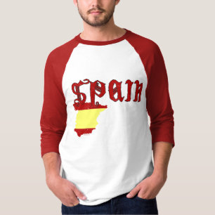Spanien Flagge Karte T-Shirt