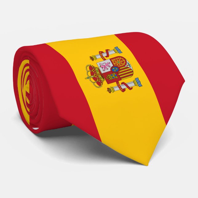 Spanien-Flagge Krawatte (Gerollt)