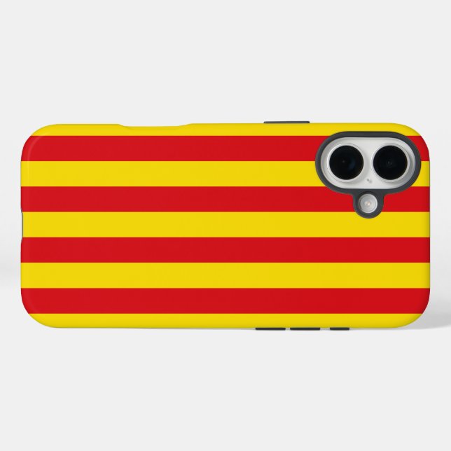 Spanien: Flagge La Senyera Katalonien Case-Mate iPhone Hülle (Rückseite (Horizontal))