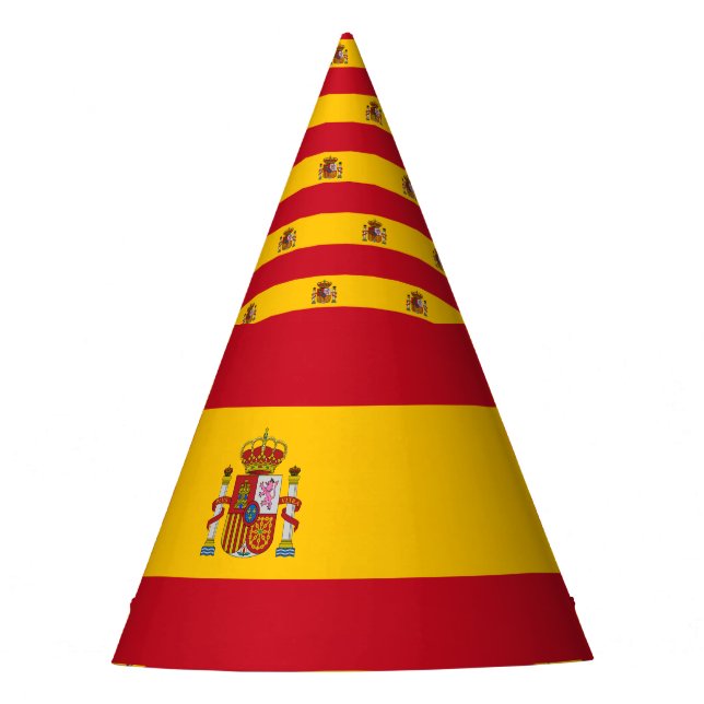 Spanien-Flagge Partyhütchen (Vorderseite)