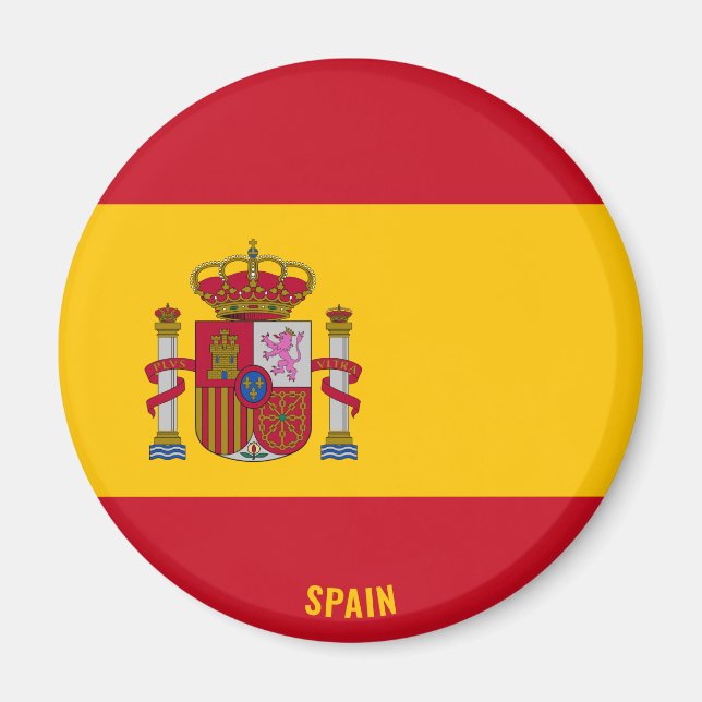 Spanien Flagge Patriotic Magnet (Vorne)