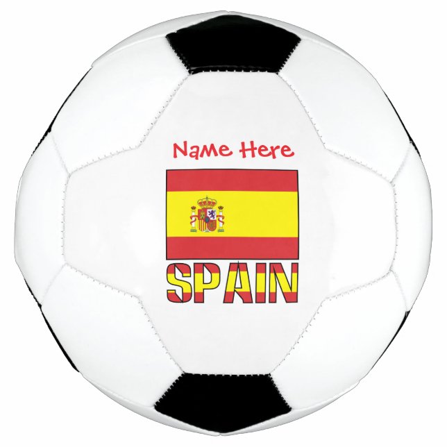 Spanien Flagge Personalisiert  Fußball (Vorderseite)