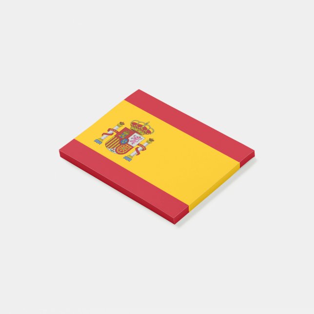 Spanien-Flagge Post-it Klebezettel (angewinkelt)