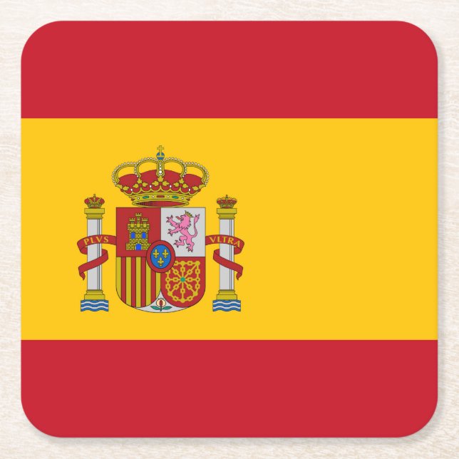 Spanien Flagge Rechteckiger Pappuntersetzer (Vorderseite)