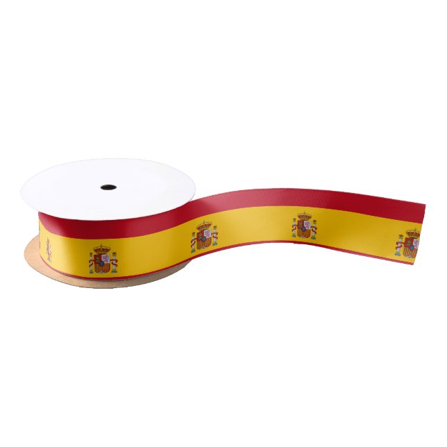 Spanien-Flagge Satinband (Spule)