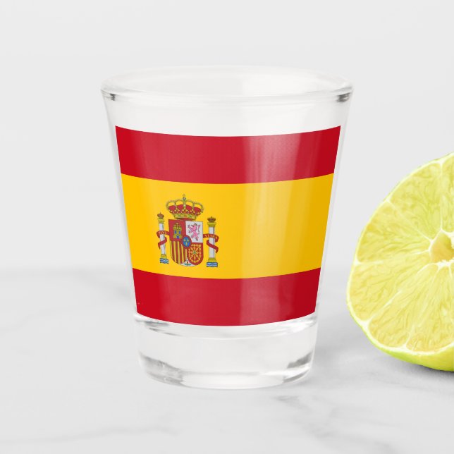 Spanien Flagge Schnapsglas (Vorderseite)