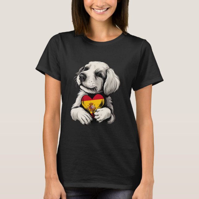 Spanien Flagge Spanischer Roots Espana Dog Spanisc T-Shirt (Vorderseite)