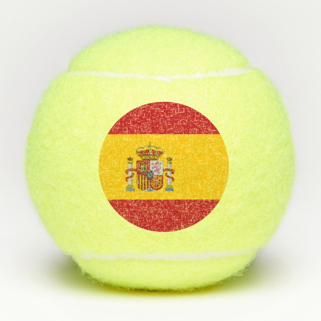Spanien Flagge Tennisbälle (Vorderseite)