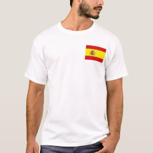 Spanien-Flagge und Karten-T - Shirt