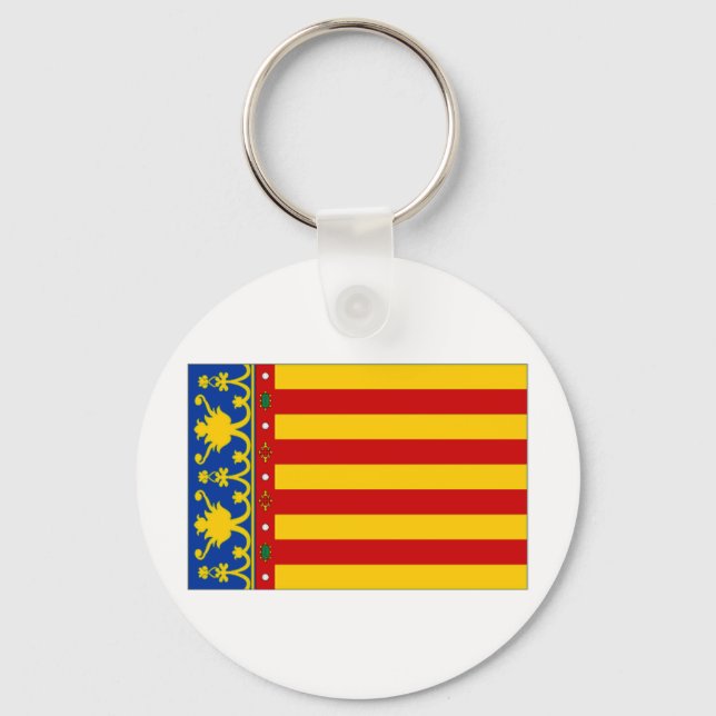 Spanien - Flagge Valencia Schlüsselanhänger (Vorderseite)