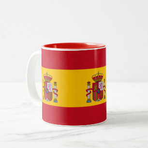 Spanien Flagge Zweifarbige Tasse