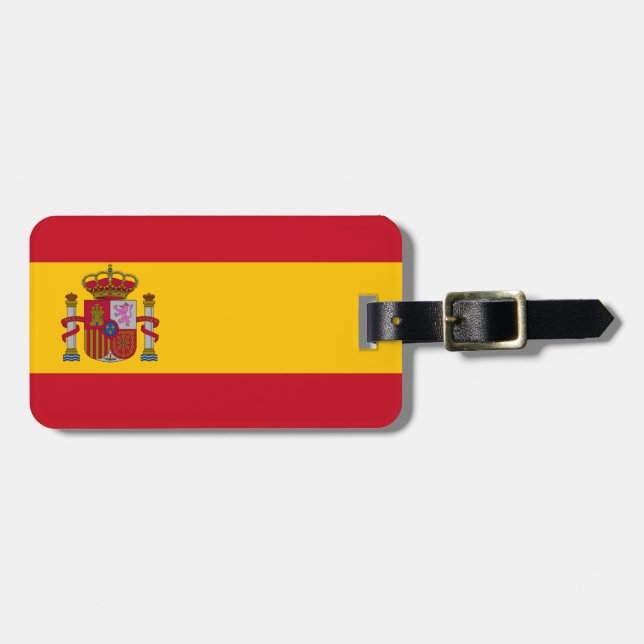 Spanien-Flaggen-Gepäckanhänger Gepäckanhänger (Vorderseite horizontal)