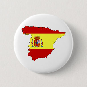 Spanien-Flaggen-Karte Größengleich Button