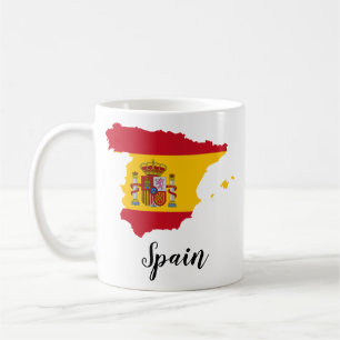 Spanien-Flaggen-Karte Kaffeetasse