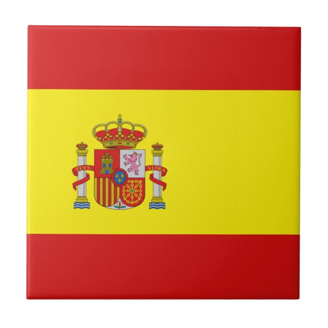 Spanien-Flaggen-Keramik-Fliese Fliese (Vorderseite)