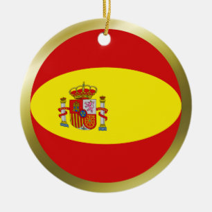 Spanien-Flaggen-Verzierung Keramik Ornament