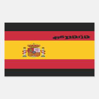 Spanien Flaggenaufkleber Rechteckiger Aufkleber