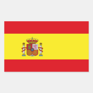 Spanien Flaggenaufkleber Rechteckiger Aufkleber