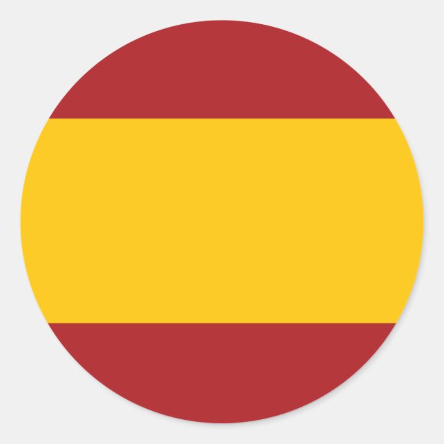 Spanien Flaggenaufkleber Runder Aufkleber (Vorderseite)
