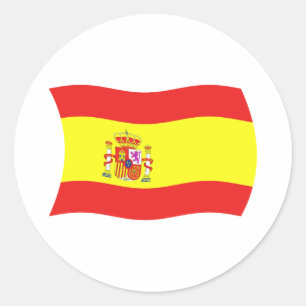 Spanien Flaggenaufkleber Runder Aufkleber