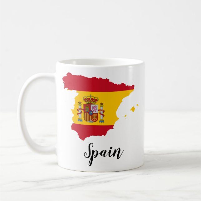Spanien - Flaggenkarte Kaffeetasse (Links)