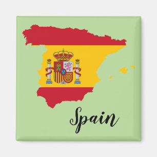 Spanien - Flaggenkarte Magnet