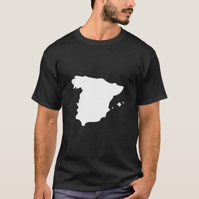 Spanien Flaggenkarte - Spanien T-Shirt (Vorderseite)