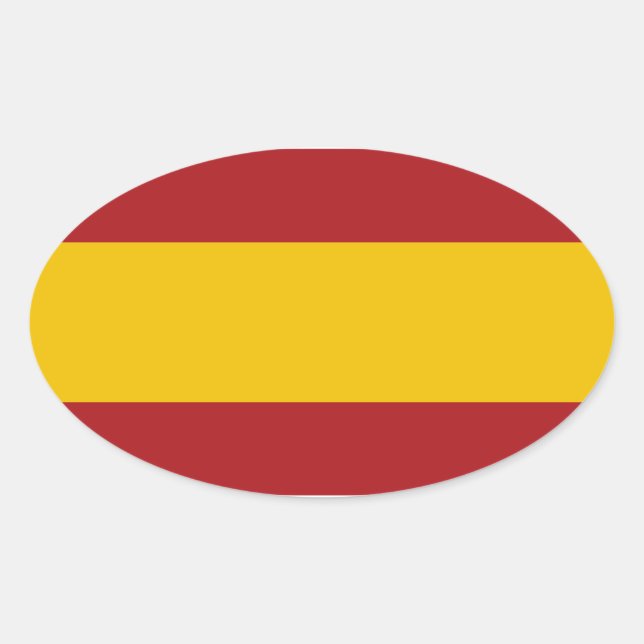Spanien Flaggenoval-Aufkleber Ovaler Aufkleber (Vorderseite)