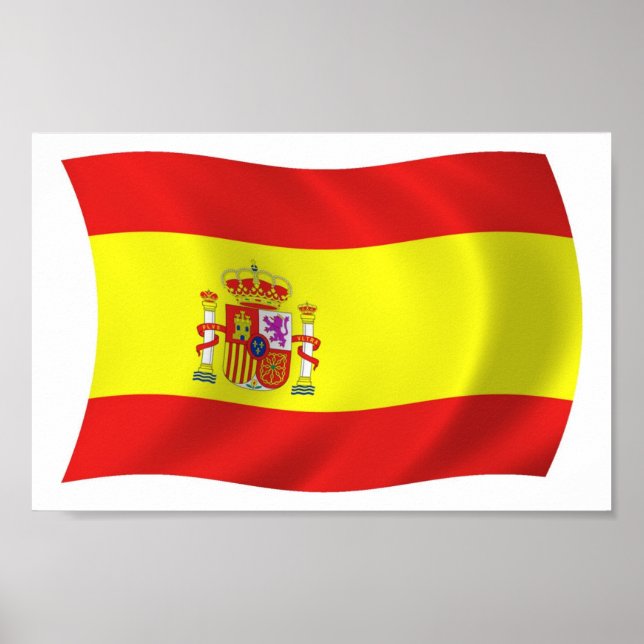 Spanien Flaggenposter drucken Poster (Vorne)