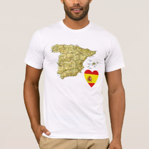 Spanien Flaggenschwerpunkt und T - Shirt