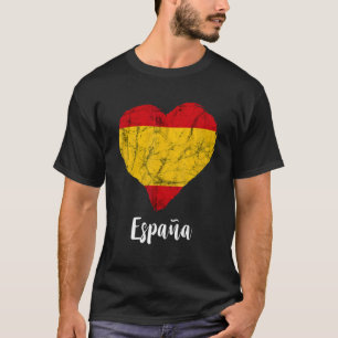 Spanien Flaggenstaat Herz Espana Spanischer Stolz T-Shirt