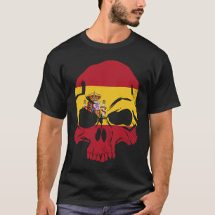 Spanien Flaggenstaat Skull Barcelona Espana Katalo T-Shirt