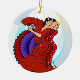 Spanien - Flamenco-Tänzer Keramik Ornament
