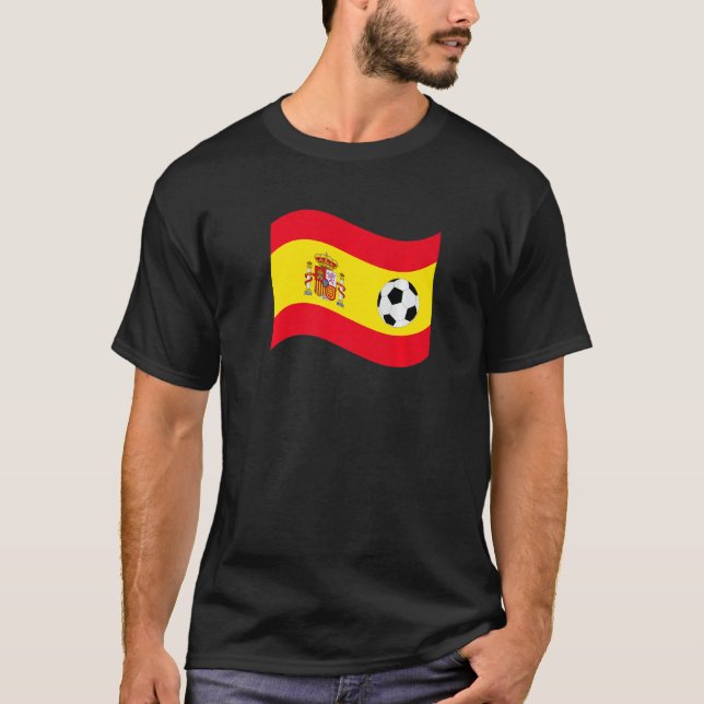 Spanien Football Graphic Country Flag Pride Soccer T-Shirt (Vorderseite)