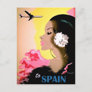 Spanien, Frau in traditionellen Tanzkostümen, Vint Postkarte