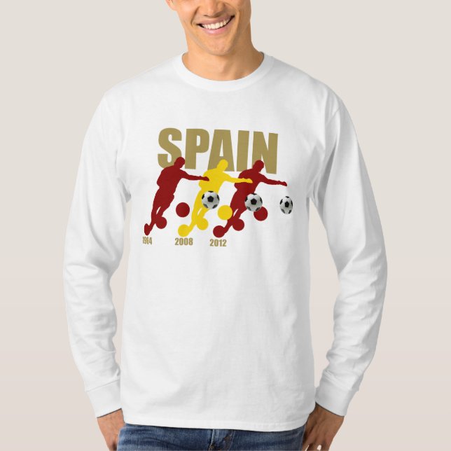 Spanien-Fußball 1964 2008 2012 Tricampeona de T-Shirt (Vorderseite)