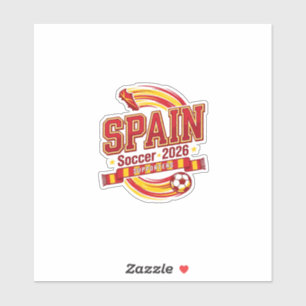 Spanien Fußball 2026 Fußball Fett Land Typografie Aufkleber