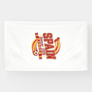 Spanien Fußball 2026 Fußball Fett Land Typografie Banner