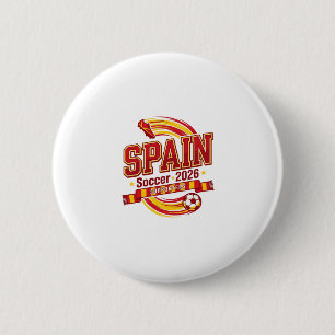 Spanien Fußball 2026 Fußball Fett Land Typografie Button