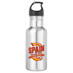 Spanien Fußball 2026 Fußball Fett Land Typografie Edelstahlflasche