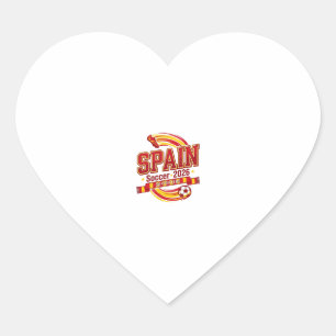 Spanien Fußball 2026 Fußball Fett Land Typografie Herz-Aufkleber