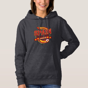 Spanien Fußball 2026 Fußball Fett Land Typografie Hoodie